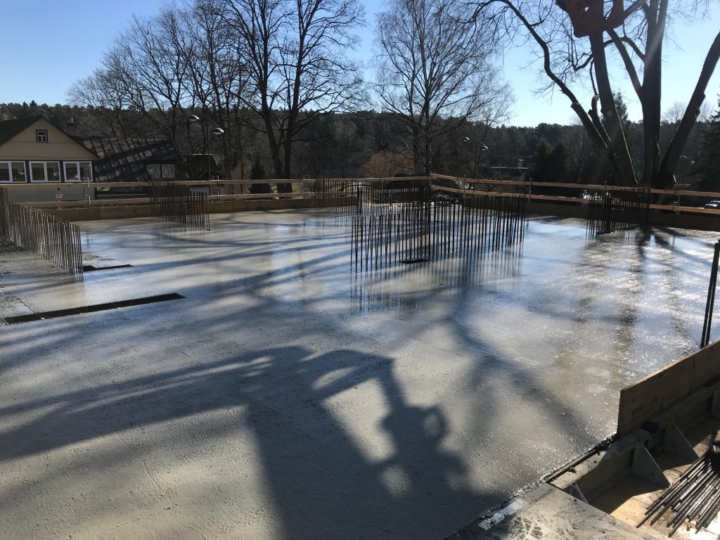 Birštono Vilų perdangos betonvimas