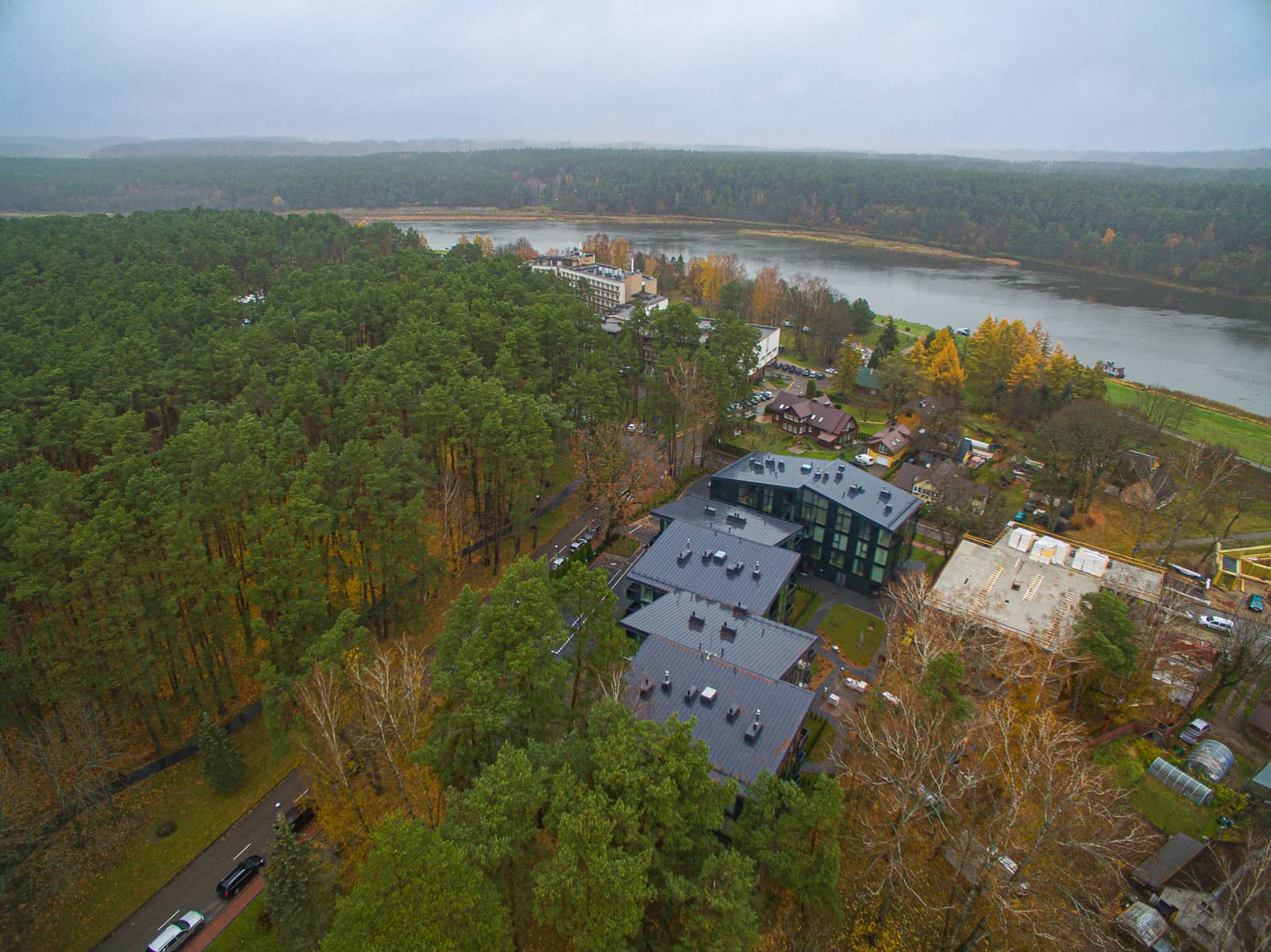 Naujausi „Birštono vilų“ vaizdai iš paukščio skrydžio